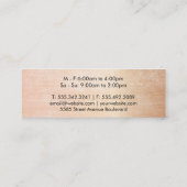 ティーポットポア | メタリックテクスチャ スキニー名刺 (裏面)