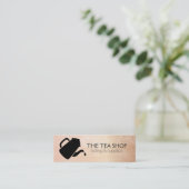 ティーポットポア | メタリックテクスチャ スキニー名刺 (スタンド正面)