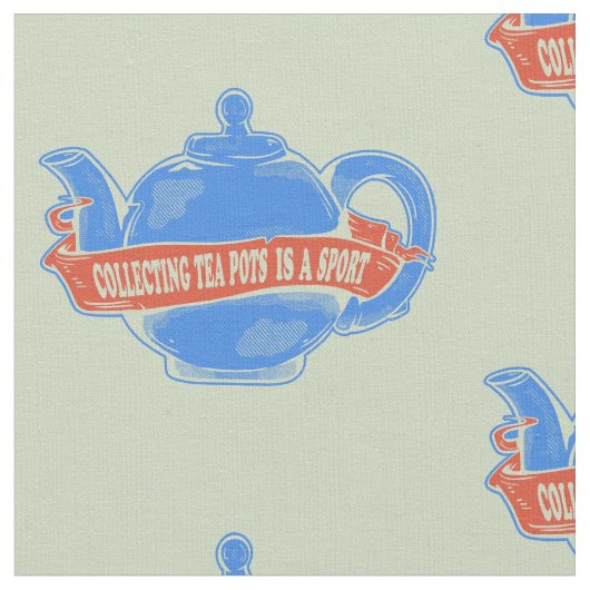 ティーポット収集 ファブリック (クローズアップ)