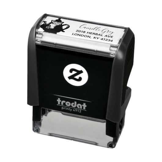 ティーポット名前をカスタムする差出人住所 セルフインキングスタンプ (商品)