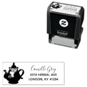 ティーポット名前をカスタムする差出人住所 セルフインキングスタンプ (インサイチュ)