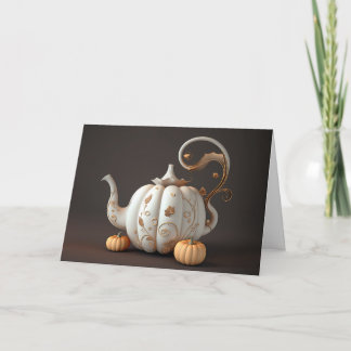 ティーポット感謝祭カード ノートカード