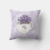 ティーポット枕のスミレ クッション (裏面)