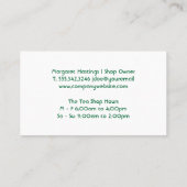 ティーポット注ぐ緑茶 名刺 (裏面)