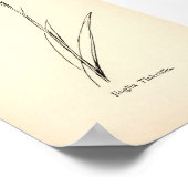 ティーポット花植物ヴィンテージイラストレーションナンセンス ポスター (角)