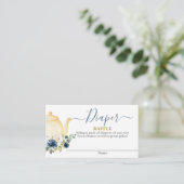 ティーポット赤ちゃんシャワー少年おむつラッフルカード エンクロージャーカード (スタンド正面)