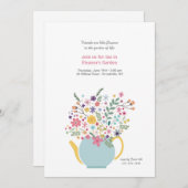 ティーポット配置招待状 招待状 (正面/裏面)