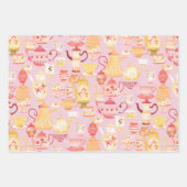 ティーポット&カップピーチ ラッピングペーパーシート (正面)