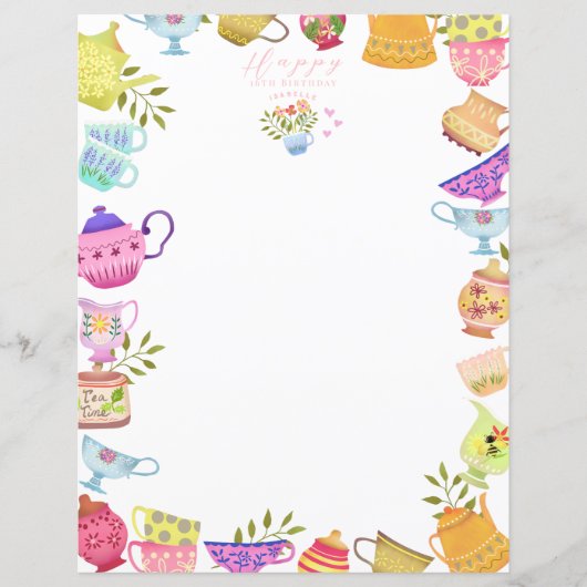 ティーポット&カップ誕生日 (正面)