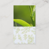 ティーポット |グリーンリーフ | Tea Plant 名刺 (裏面)