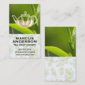 ティーポット |グリーンリーフ | Tea Plant 名刺 (正面/裏面)