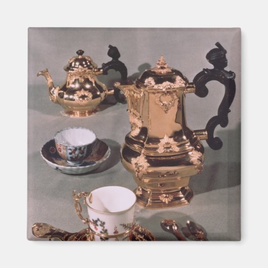 ティーポット、シュガーボウル、チョコレートポット、マグカップ マグネット (正面)