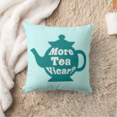 ティーポット – ティービサーの追加?-ティール(緑がかった色)と白の氷 クッション (ブランケット)