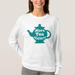 ティーポット – ティービサーの追加?-ティール(緑がかった色)と白 Tシャツ
