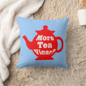 ティーポット – ティービサーの追加? – 青赤と白で クッション (ブランケット)