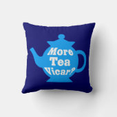 ティーポット – ティービサーの追加?DpネイビーのBl & Wh クッション (裏面)