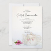 ティーポット&ピンクローゼスキンセアニェラパーティー 招待状 (正面)