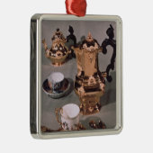 ティーポット、卓上砂糖入れ、チョコレートポットおよびマグ メタルオーナメント (右)