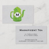 ティーポット(葉) 名刺 (正面/裏面)