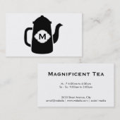 ティーポット（黒） 名刺 (正面/裏面)