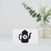 ティーポット（黒） 名刺 (スタンド正面)