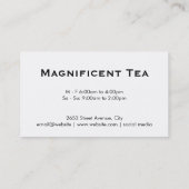 ティーポット（黒） 名刺 (裏面)