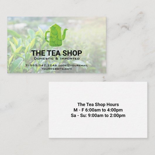 ティーポット | Tea Plants名刺 名刺 (正面/裏面)