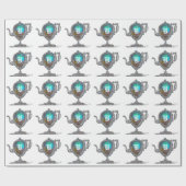 ティーポビクトリアンットホワイトモノグラム ラッピングペーパー (フラット)