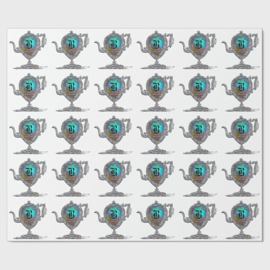 ティーポビクトリアンットホワイトモノグラム ラッピングペーパー (フラット)