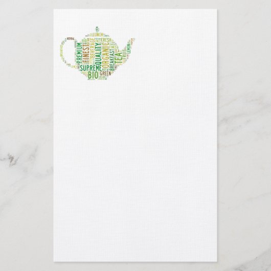 ティーポ文字デザイン 便箋 (正面)