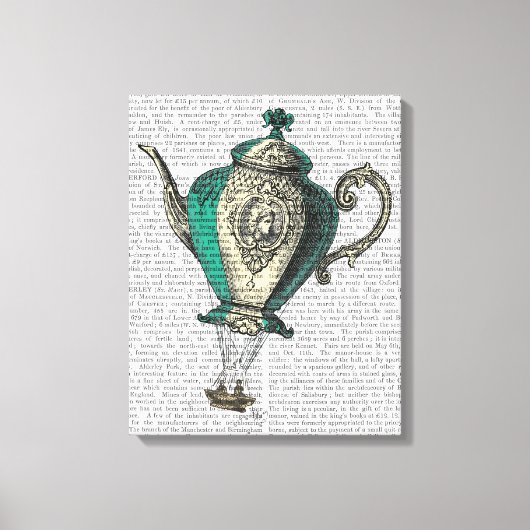 ティーポ飛んでいるット1緑と黄色 キャンバスプリント (正面)