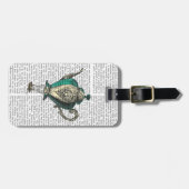 ティーポ飛んでいるット1緑と黄色 ラゲッジタグ (正面横)