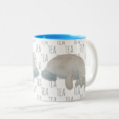 ティーマリン哺乳類水カラーマザーベビーマナティー ツートーンマグカップ (正面右)