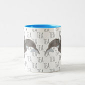 ティーマリン哺乳類水色キラーホエールオルカ ツートーンマグカップ (中央)