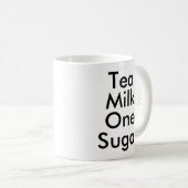 ティーミルクワンシュガー | Office Tea Addict lover mug コーヒーマグカップ (正面右)