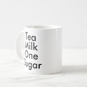 ティーミルクワンシュガー | Office Tea Addict lover mug コーヒーマグカップ (正面左)