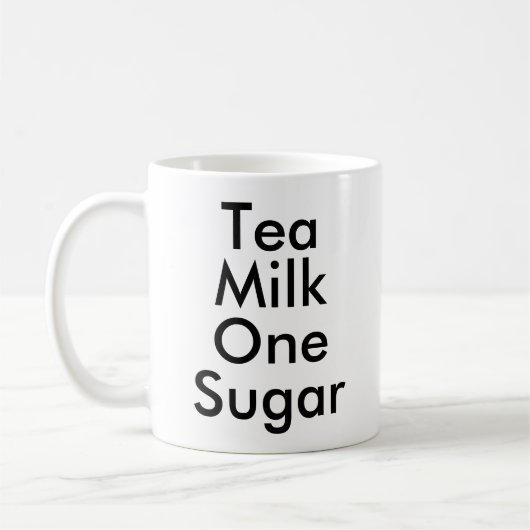 ティーミルクワンシュガー | Office Tea Addict lover mug コーヒーマグカップ (左)