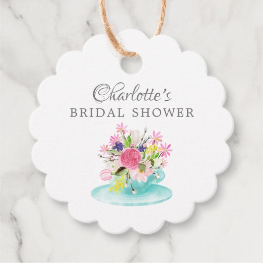 ティーモダンブライダルシャワーお気に入りギフトラベル フェイバータグ (正面)