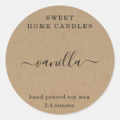 ティーライトパーソナライズされたキャンドルラベル丸シール ラウンドシール (正面)