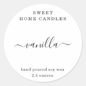 ティーライトパーソナライズされたキャンドルラベル丸シール ラウンドシール (正面)