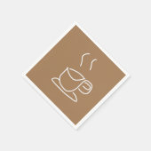 ティーラバーコーヒーラバーモダンズシンプル スタンダードカクテルナプキン (角)