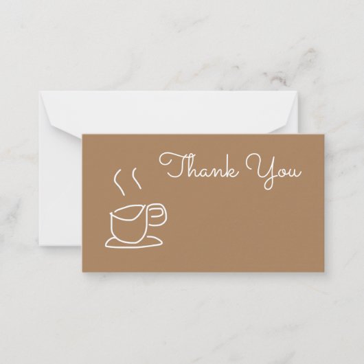 ティーラバーコーヒーラバーモダンズシンプル ノートカード (正面)