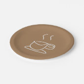 ティーラバーコーヒーラバーモダンズシンプル ペーパープレート (アングル)