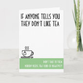 ティーラバーズスタンダードグリーン誕生日カード カード (正面)