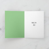 ティーラバーズスタンダードグリーン誕生日カード カード (内部)