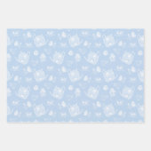 ティーラバーズブルーティーポットティーカップヴィンテージ寛大 ラッピングペーパーシート (正面2)