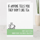 ティーラバーズラージグリーン誕生日カード カード (正面)