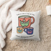 ティーラバーフレーズティーポジティブオプティミスティック クッション (ブランケット)