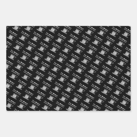 ティーラバー引用文 – お茶で全てが向上 ラッピングペーパーシート (正面3)