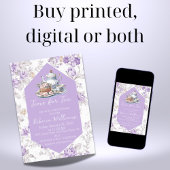 ティーラベンダーティーフローラブライダルシャワー 招待状